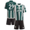 Camisola + Calções Manchester United Antony 21 Criança Equipamento 2ª 23/24